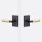 Sure-Loc Hardware Sure-Loc Hardware Levanto Privacy Rosette, Flat Black, Smooth Grip in Satin Brass LV102 FBL GRIP-SM SB - alternate 1